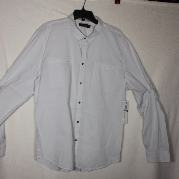 Calvin Klein Men's Shirt XXL Mirage Gray Button Down Long Sleeve NWT 100% Cotton - Picture 6 of 10